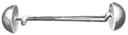 A type of bar shot called "sliding shot," as the central connecting bars would slide away from each other, thus expanding the ordnance lengthwise after leaving the gun.