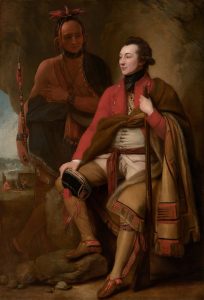 Double portrait by Benjamin West of Colonel Guy Johnson and Mohawk Chief Karonghyontye, 1776.