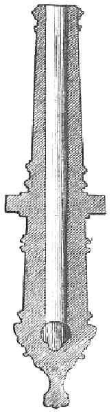 Vintage scientific illustration of a gun, cut-away.