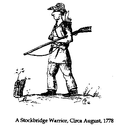 A historical sketch of a stockbridge warrior armed and ready, circa august 1778.