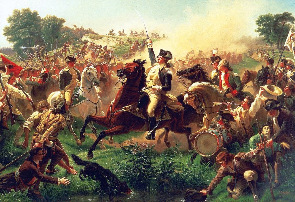 Washington Rallying the Troops at Monmouth, painting by Emanuel Leutze.