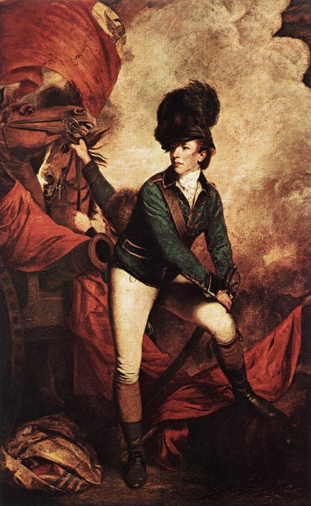 Colonel Banastre Tarleton, by Joshua Reynolds, 1782.