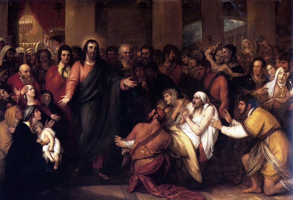 Christ Healing the Sick in the Temple, 1815, by Benjamin West.