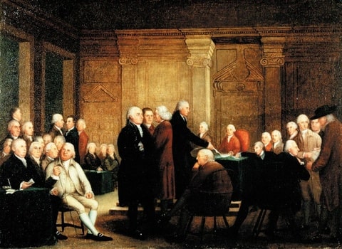 Congress Voting Independence painting.