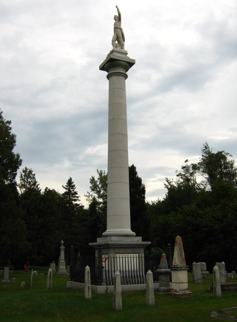 Ethan Allen monument in Bennington, VT.