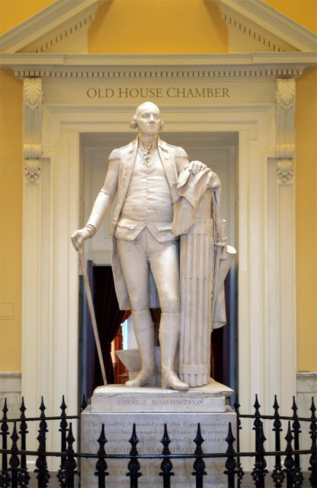 George Washington statue by Jean-Antoine Houdon, 1791/1792.