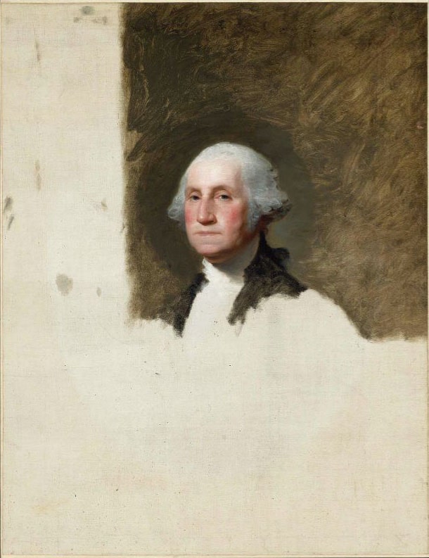 George Washington (The Athenaeum Portrait) by Gilbert Stuart, 1796.