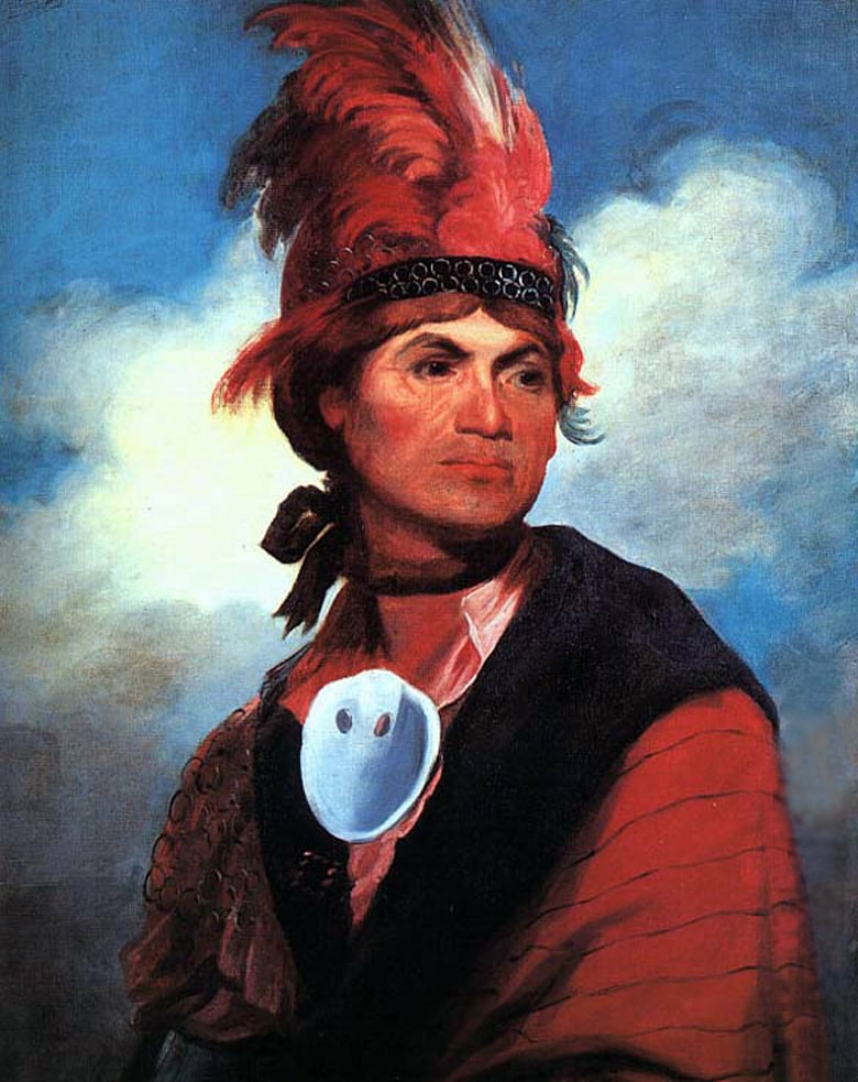 Joseph Brant by Gilbert Stuart, 1786.