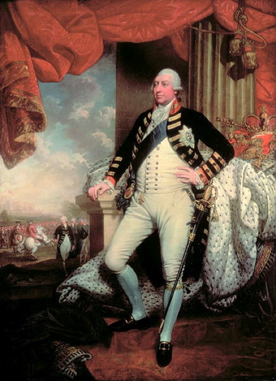 King George III portrait by Mather Brown, 1790.