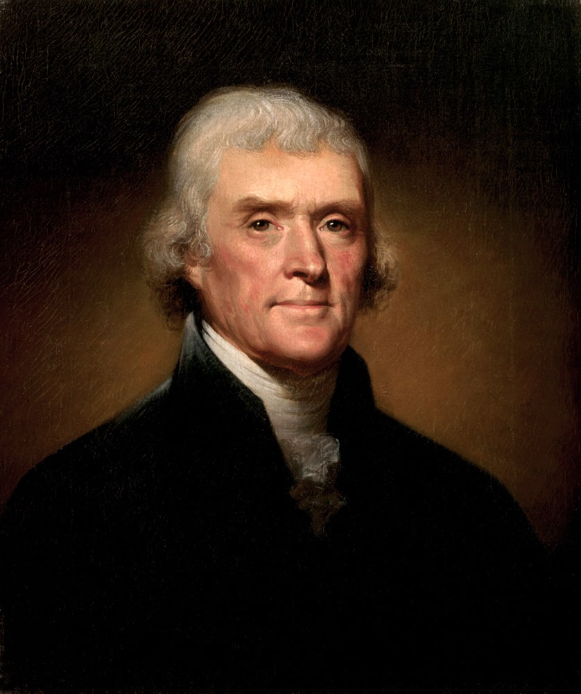 Thomas Jefferson by Rembrandt Peale, 1800.