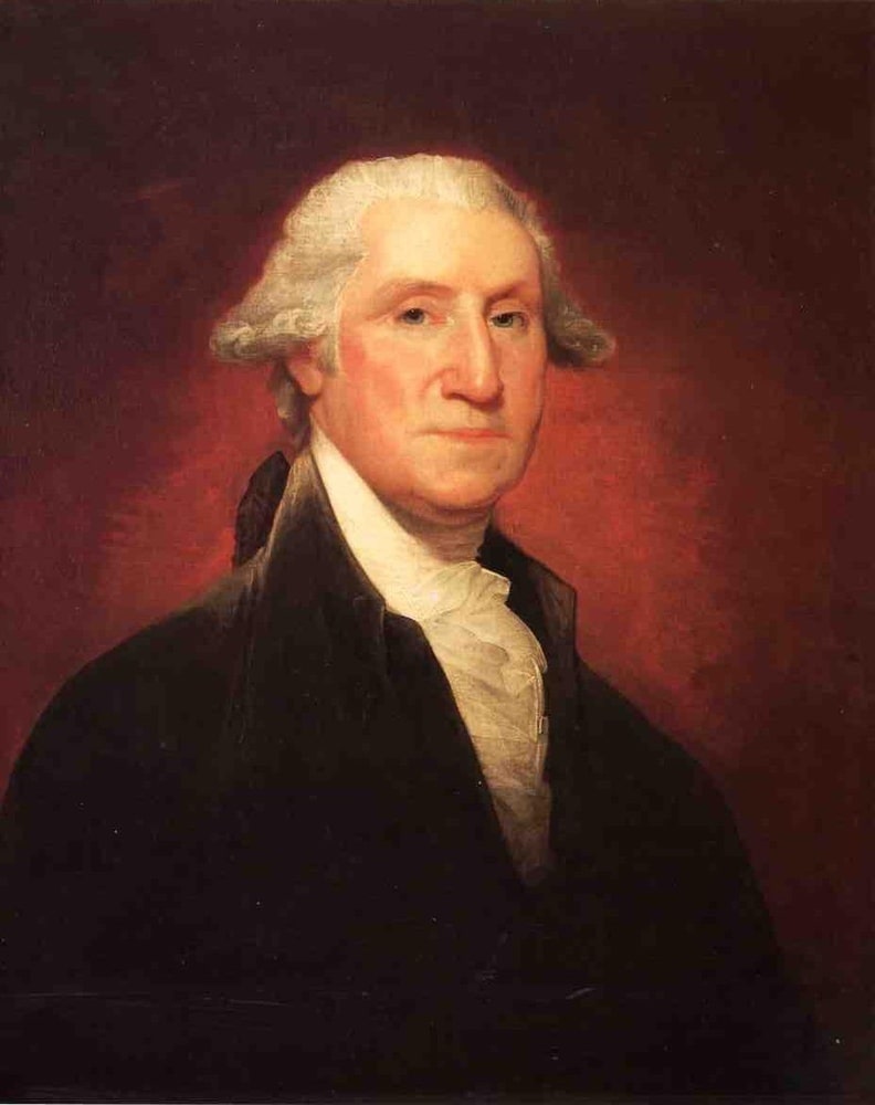 A copy of the Vaugn Portrait, painted by Gilbert Stuart.