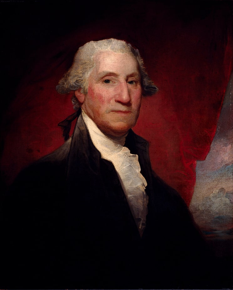 A copy of the Vaughan Portrait, painted by Gilbert Stuart.