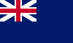 British Blue Ensign from 1707 to 1800.