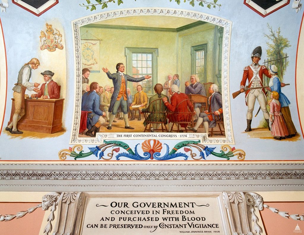 Painting of the First Continental Congress.