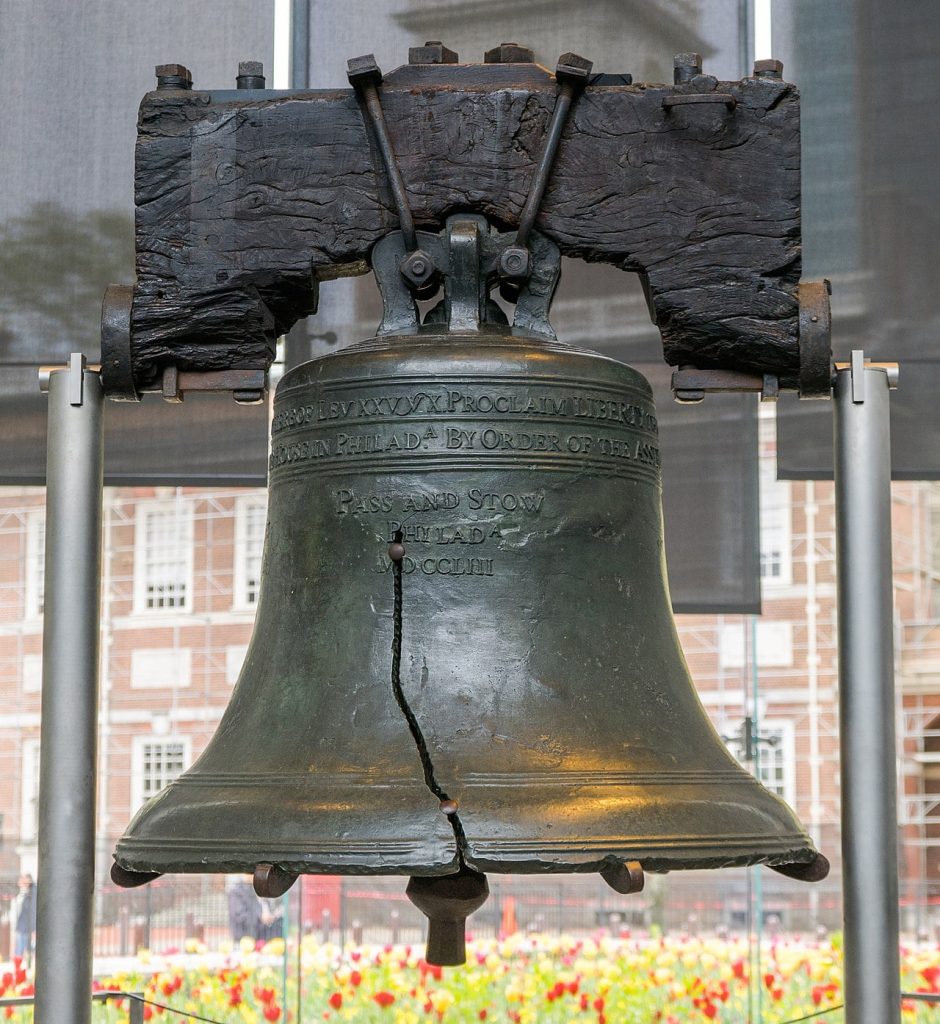 The Liberty Bell on display today.