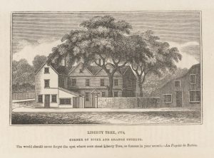 An illustration of the Liberty Tree from 1825.