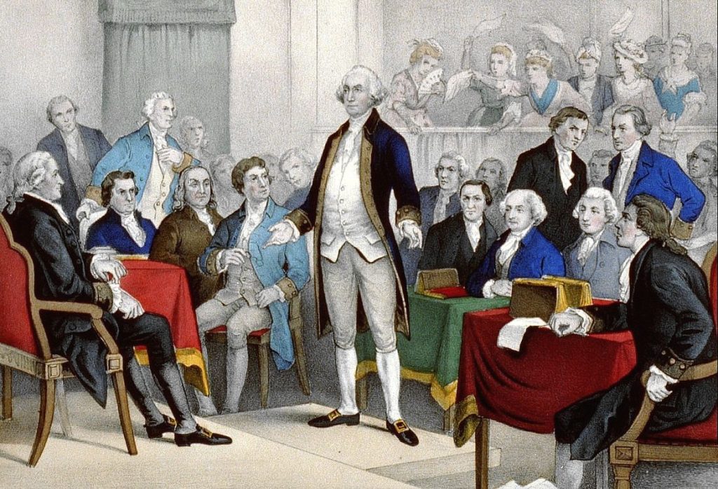 Washington being appointed Commander-in-Chief of the Continental Army.