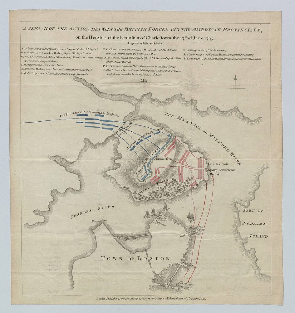 Sketch of the Battle of Bunker Hill.