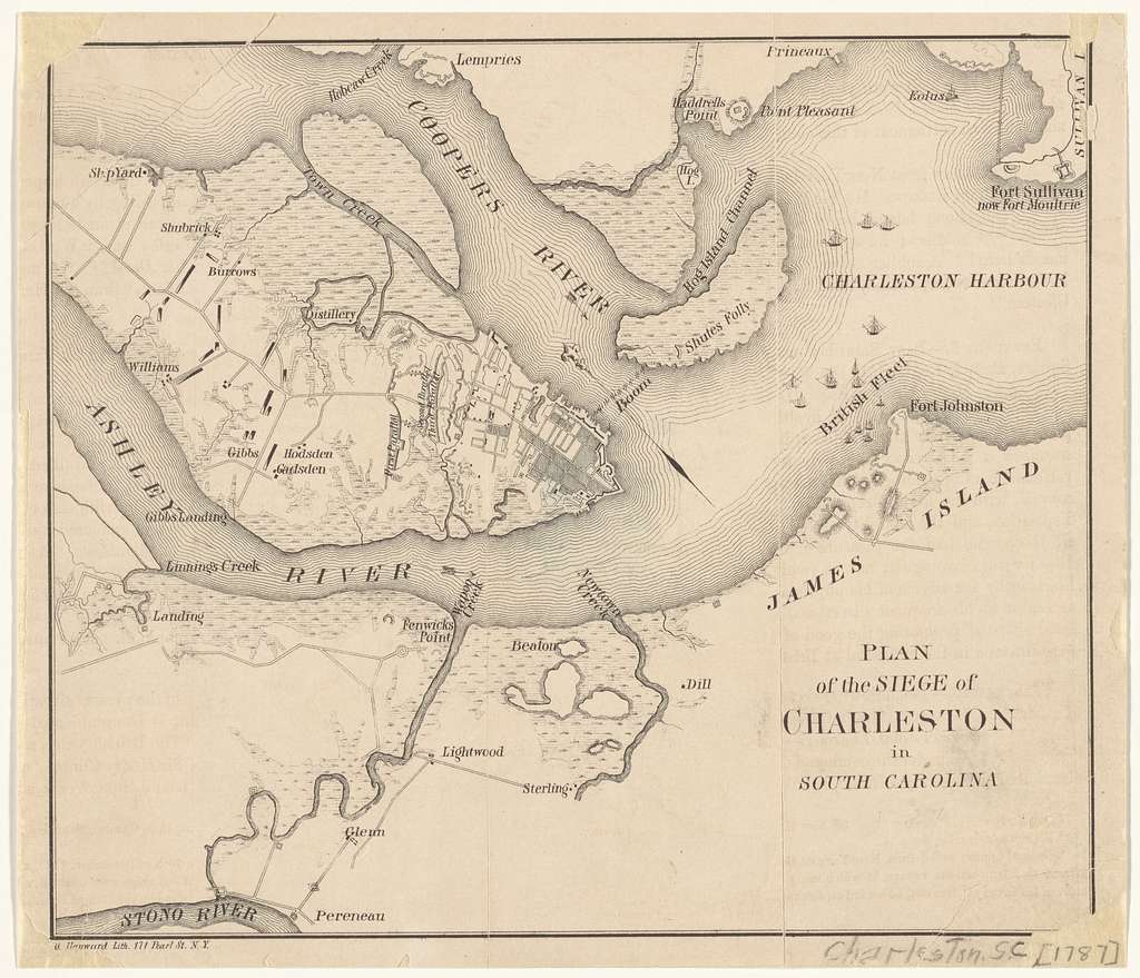 Siege of Charleston map.