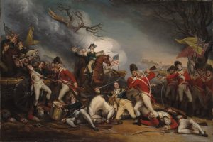 Painting "The Death of General Mercer at the Battle of Princeton, January 3, 1777" by John Trumbull.