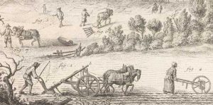 Illustration of 18th century farming.