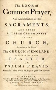 Book of Common Prayer cover page.