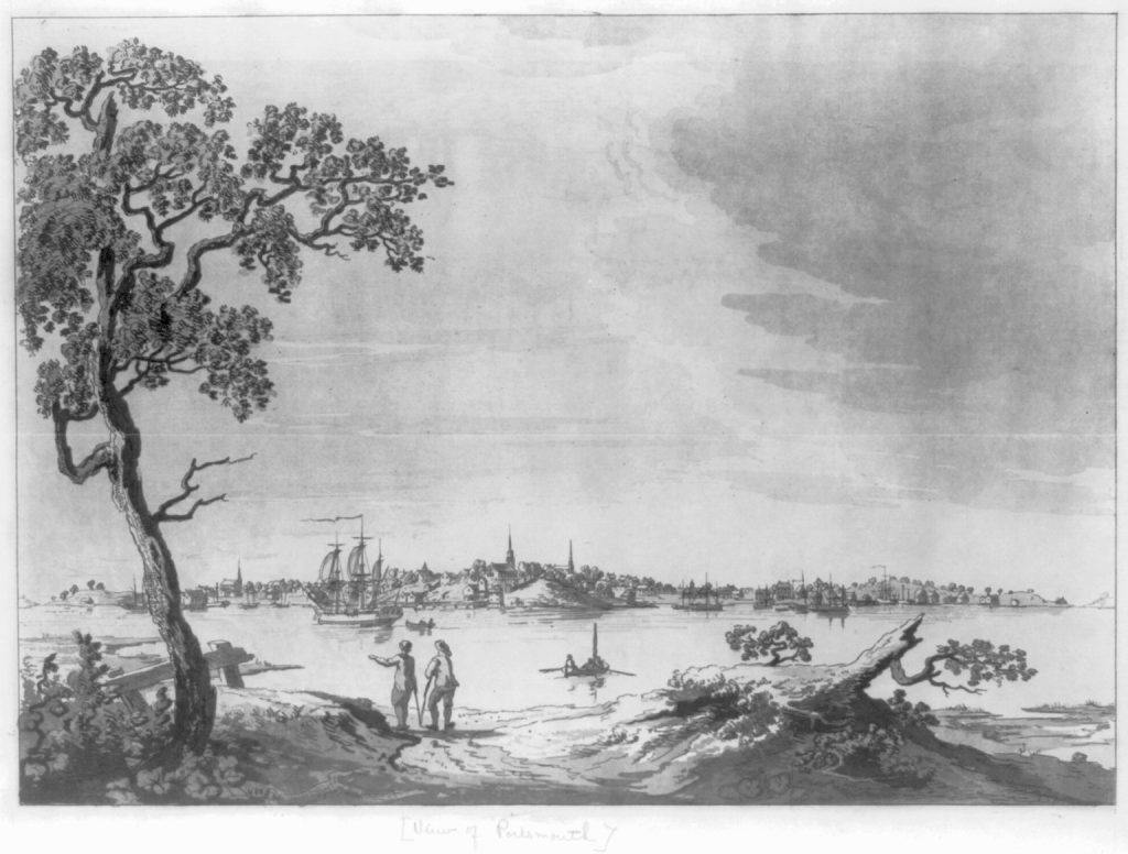 View of Portsmouth, New Hampshire, 1780.