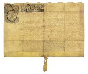 The original deed giving the territory of New Jersey to