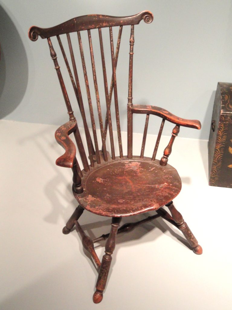 Wooden Windsor chair.